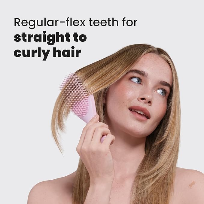 Tangle Teezer Ultimate Detangler Brush for Wet & Dry Hair, Eliminates Knots & Reduces Breakage for Straight to Wavy Hair Types, Millennial Pink