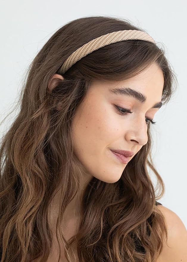 Headbands for Women Thin Knitted Hairbands Fashion Non Slip Headband for Women's Hair Cute Solid Colors Hair Accessories 4 PCS