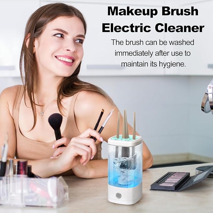 Electric Makeup Brush Cleaner, Automatic Makeup Brush Cleaning Machine, Ultimate Efficient, For All Size Makeup Brush