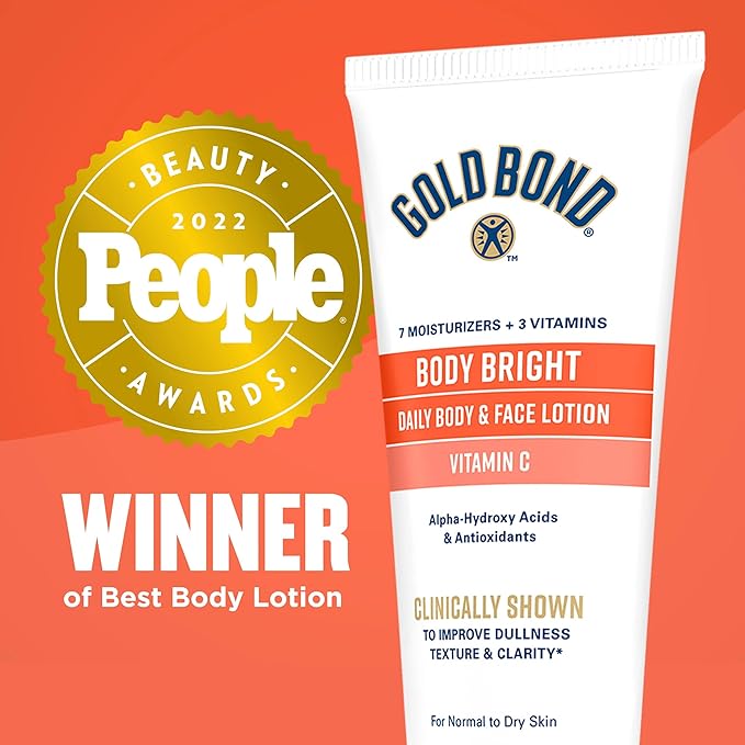 Gold Bond Body Bright Daily Body & Face Lotion With Vitamin C, 8 oz.