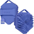 Silicone Body Scrubber – Gentle Exfoliating Shower Scrubber for Body & Bath, Silicone Shower Brush & Loofah Alternative – Non-Slip Silicone Body Brush, Quick Dry, Hygienic - Blue