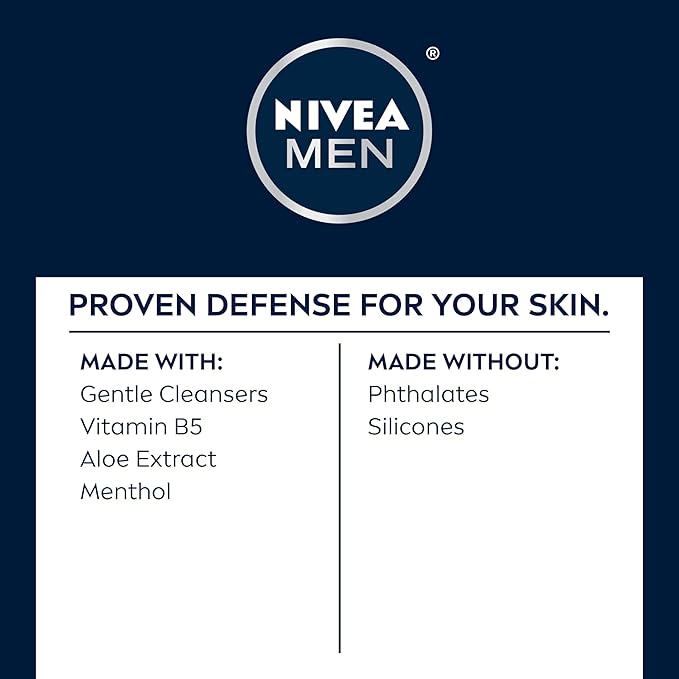 Nivea Men Maximum Hydration Moisturizing Face Wash with Aloe Vera, 5 Fl Oz Tube (Pack of 2)