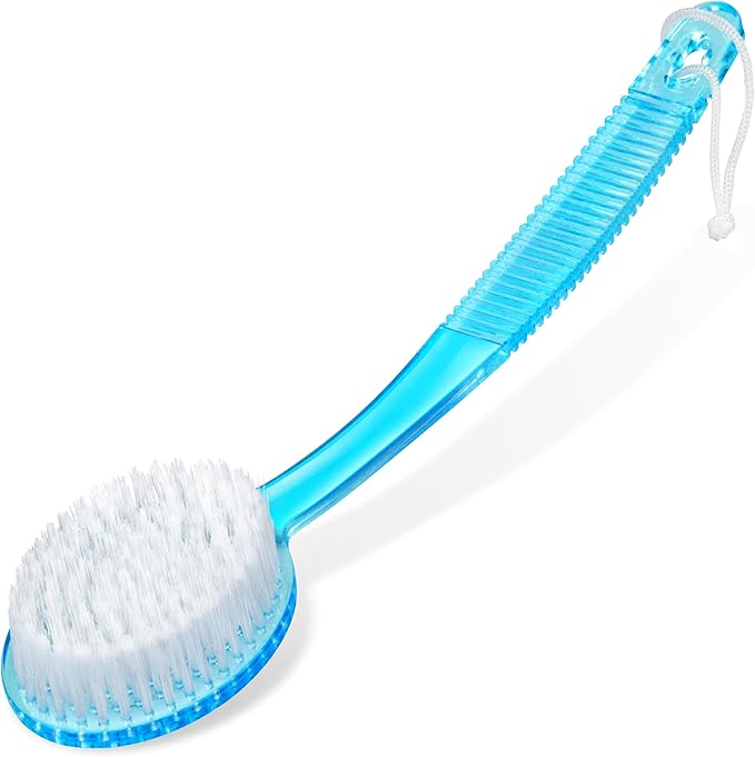 DecorRack (Random Color, 1 Pack) Bath Brush with Bristles, Long Handle for Exfoliating Back, Body, and Feet, Bath and Shower Scrubber