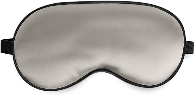 Sleep Mask, Silk Eye Mask for Sleeping with Adjustable Strap, Blindfold Eyeshade for Men & Women, Comfortable & Soft Eye Cover Eyeshade for Night Sleep (Gray)