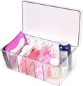 Lash Cart Organizer For Lash Techs,Acrylic Lashes Extension Organizers and Storage for Do Your Own Lashes and Brows at Home,Clear Container for False Eyelash Supplies, Separated Lashs Organizers Boxes