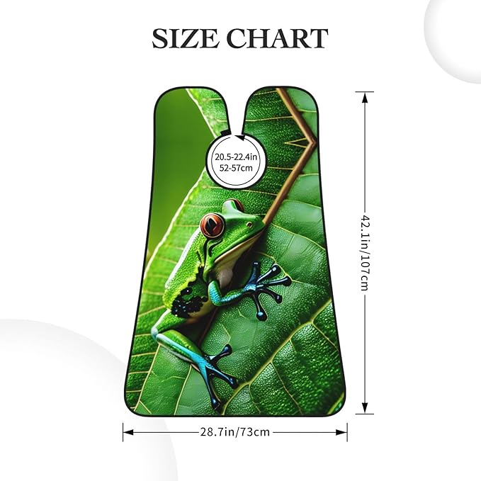 Frog Leaves Print Beard Bib Apron For Men, Beard Hair Catcher For Men Shaving Trimming,Beard Cape Cloth