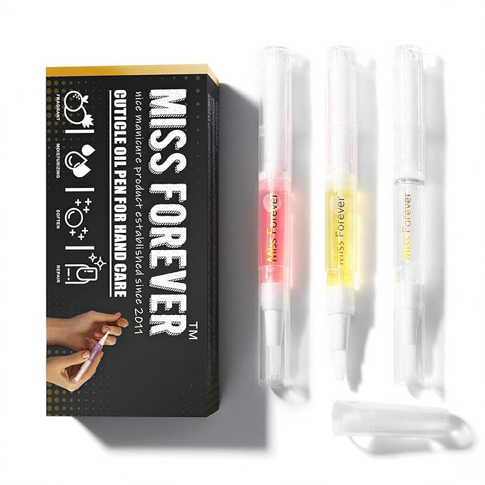 Cuticle Oil Pens - Light Scents Nail Oil Pen for Growth and Strength, Nail Care Mini Vitamins Oil Set with Natural Ingredients, Cutical Repair Bulk for Women Manicure (3 Random Scents)