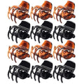 12 Pcs Medium Size Hair Claw Clips, 1.38×1.38×1.57inch No-Slip Grip Jaw Clips for Women and Girls Hair Accessories Barrettes Gifts (Black and Brown)