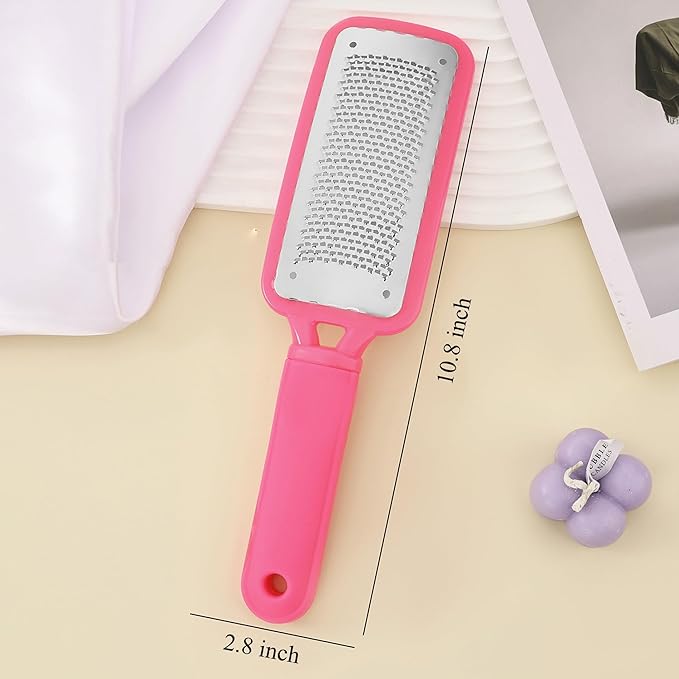 Foot Files Foot Scrubber Pedicure, Stainless Steel Callus Remover for Feet, Professional Foot Grater Rasp Scraper to Hard Skin Corns for Dry and Wet Fee