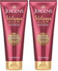 Jergens Hand and Body Lotion,Melanin Glow Illuminating Moisturizer,With Bronze Luminizers,7 Oz,(Pack of 2)