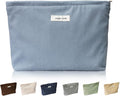Wudygirl Makeup Bag,Portable Cosmetic Travel Bag for Women and Girls,Large Capacity Corduroy Travel Toiletry Bag(Light Blue)
