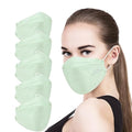 akgk KN95 Face Masks 50 Pack, 5-Ply Disposable Mint Green Face Mask Against PM 2.5 Smoke and Dust