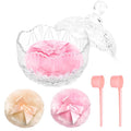 Coolrunner 5PCS Body Powder Puff and Container, Crystal Clear Powder Container with Powder Spoon, Dusting Powder with Puff for Women, Washable Reusable (Transparent)