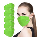 akgk KN95 Face Masks 50 Pack, 5-Ply Disposable Green Face Mask Against PM 2.5 Smoke & Dust, Filtration Efficiency 95%