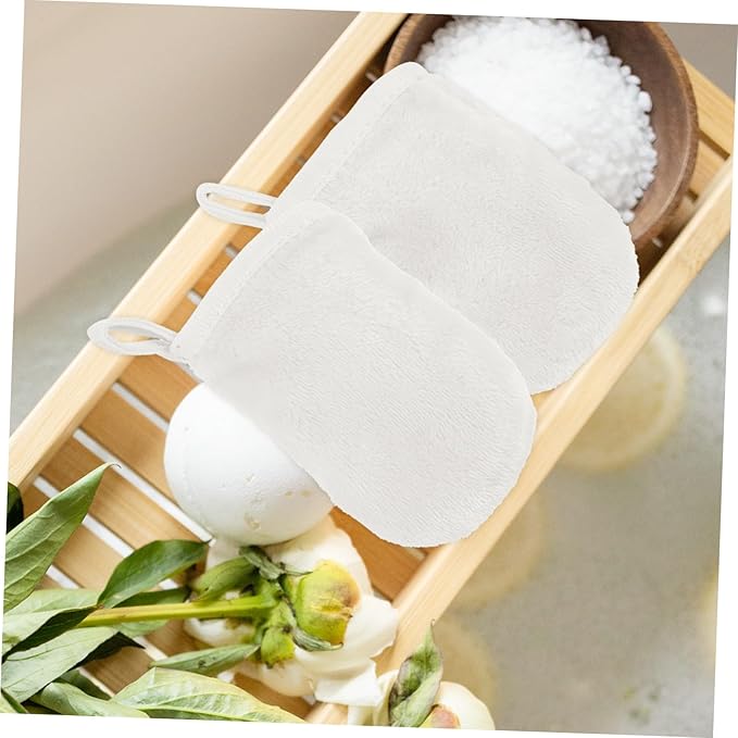 6pcs Washing Gloves Facial Towel Pink Towels Face Cleaning Tool Mitt Facial Cleansing Cloths Gloves for Cleaning Make up Travel Makeup Fine Fiber