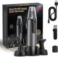 AREYZIN Nose Hair Trimmer for Men,Rechargeable Ear and Nose Trimmer Kit,Professional Painless Eyebrow Facial Hair Clipper, IPX7 Waterproof,Dual Edge Blades Easy Cleansing,Dark Gray