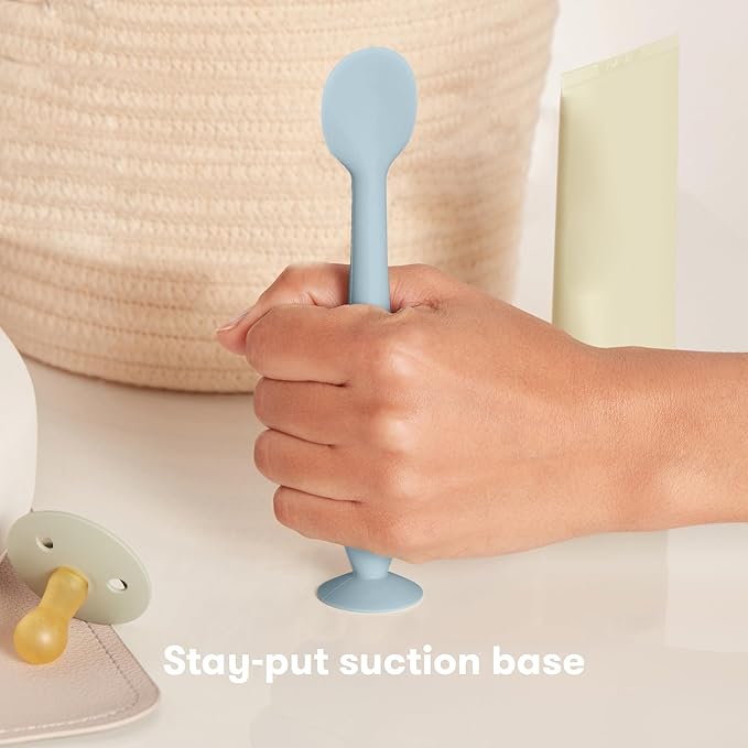 Frida Baby Diaper Cream Spatula, 100% Silicone Butt Spatula for Baby, Diaper Cream Applicator for Easy + Clean Use of Butt Paste & Diaper Rash Cream, BPA- Free, Blue