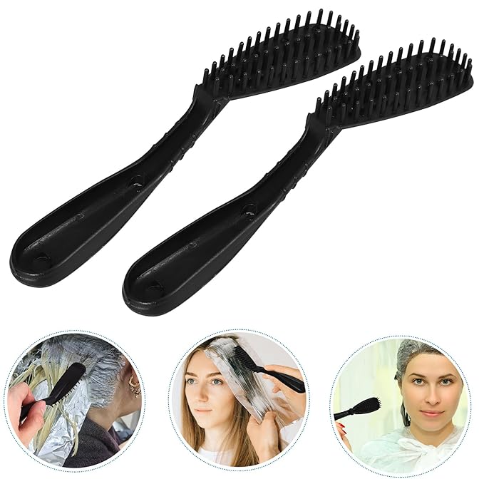 Hair Dye Brush Set with Comb 6 Pcs Salon Hair Coloring Tools for Precise Application and Diy Tinting at Home or Professional Use