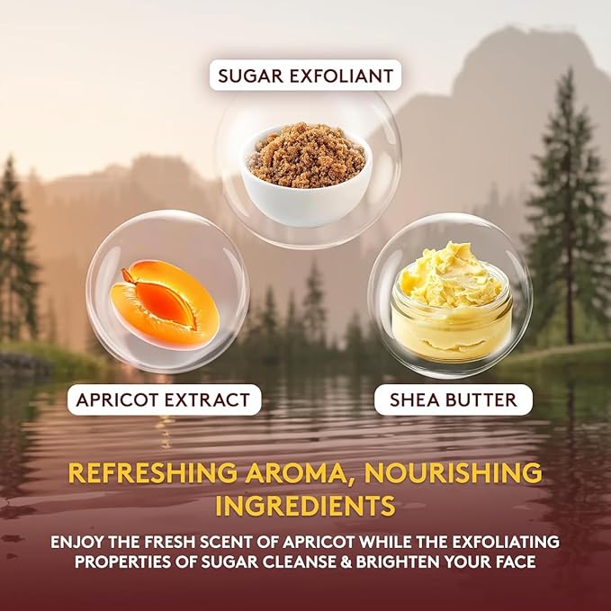 OKAY Pure Naturals Apricot & Sugar Facial Scrub - 6 oz / 170 ml