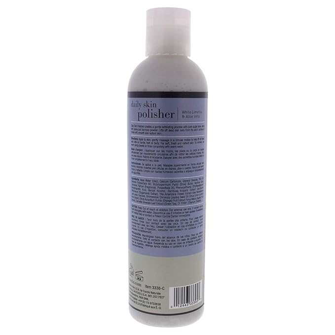 Cuccio Naturale Daily Skin Body Polisher - Soothes And Softens Your Skin - Gentle Exfoliation Process - Lifts Dead Cells From The Skin’s Surface - Radiant Skin - White Limetta And Aloe Vera - 8 Oz