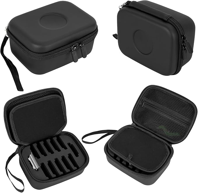TORIBIO Hair Clipper Blade Storage Case for Barbers and Stylists, Holds 12 Metal Guards for Andis, Oster, Wahl, Babyliss Detachable Clippers