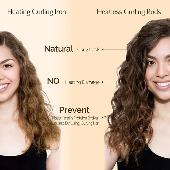 Yanibest Heatless Hair Curler to Sleep in, Overnight curl headband, No Heat Hair Curler Set with Hair Clip Scrunchies for Styling