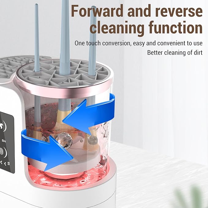 Timer Electric Makeup Brush Cleaner, Detachable USB Cosmetic Brushes Cleaner Tool, Portable Automatic Makeup Brush Cleaner Dryer Machine for Various Sizes of Brushes