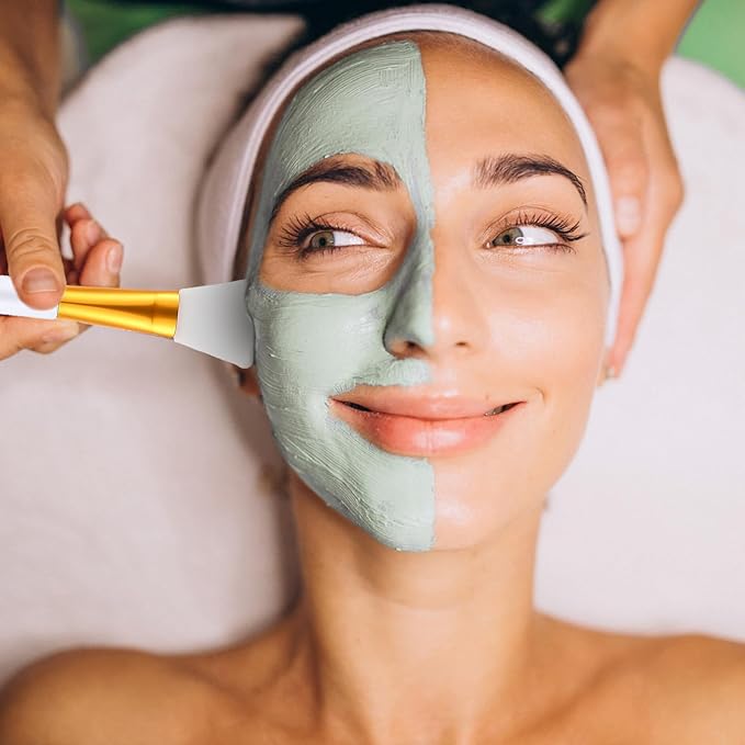 4 Pcs Face Mask Applicators, Silicone Face Mask Brush, Reusable Face-Mask Applicator Tool, Facial Brushes Applicator for Apply Skincare Lotion, Gel, Cream, Cosmetic Foundation