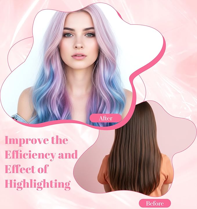 Highlight Cap, Highlight Caps for Hair Hair Dye Cap with Hooks – Professional Frosting & Highlighting Kit for Salon (Men & Women)