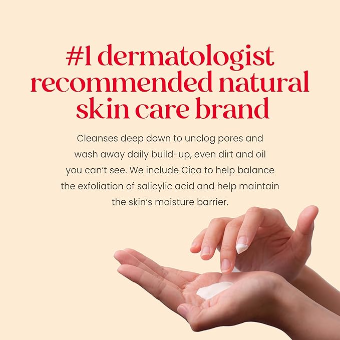 Burt’s Bees Clear and Balanced Deep Cleansing Acne Scrub, Salicylic Acid Acne Treatment with Cica, Facial Cream Exfoliator Helps Unclog Pores and Reduce Acne, 4 Oz (Pack of 2)