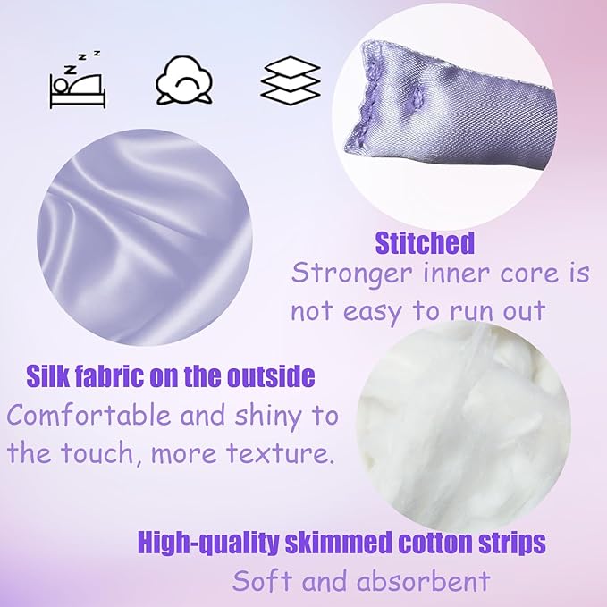 Heatless Curling Rod Headband, 63inch Purple Long Heatless Curls Headband, Soft Hair Curlers to Sleep In(Purple)