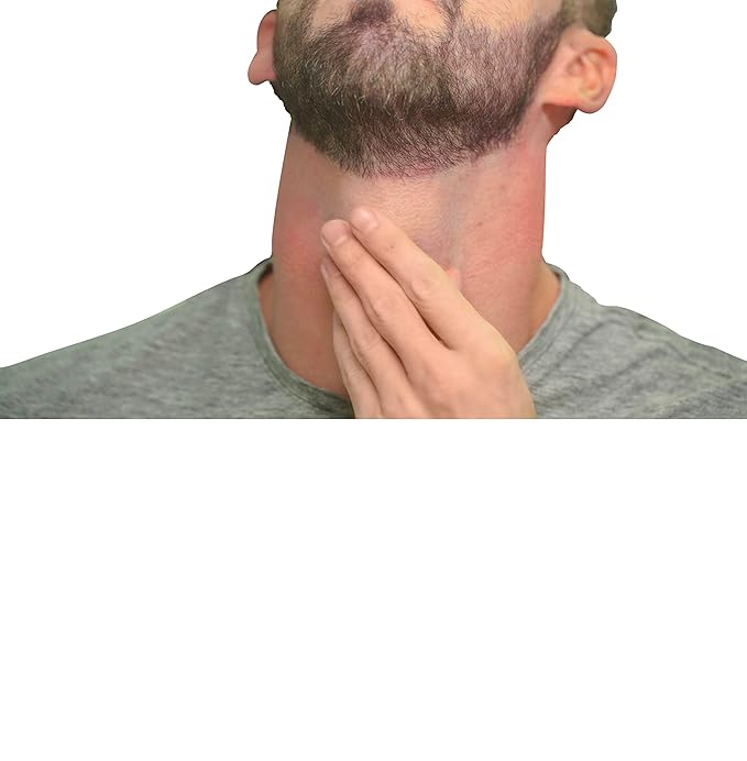 Quality Time Beard Neckline Shaper Guide; Hands-Free, Durable, the Original Premimum Adjustable, Beard Template, Do-it-yourself Neck Haircut Tool, Beard Lineup Shaping Guard/Stencil, Made in USA