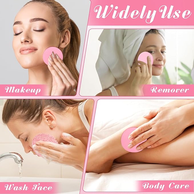 120 Pcs Facial Sponge Compressed, Luxiv Face Cleansing Sponge Estheticians Compressed Makeup Facial Sponge Round Wash Face Sponges for Women Compress Exfoliating Removal Sponge