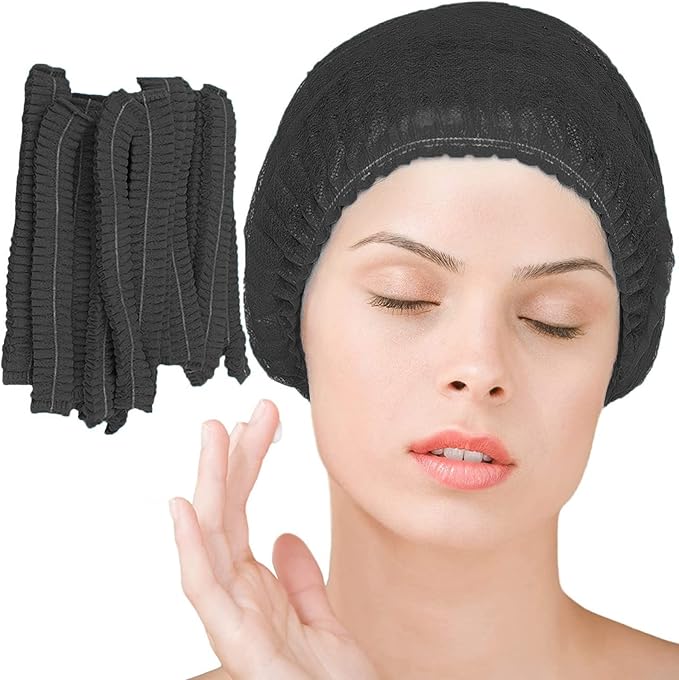 Disposable Bouffant Caps, 21inches Hair Net, Elastic Dust Cap for Food Service, Sleeping Head Cover