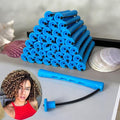Perm Rods Set for Natural Hair - 36pcs Blue Cold Wave Rods Plastic Hair Rollers for Short Long Hair Curling Rod with Rat Tail Comb(36pcs Blue)