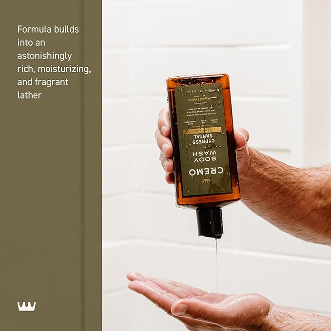 Cremo Body Wash for Men, Rich-Lathering Cypress Santal, 16 Fl Oz
