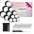 38Pcs Hair Rollers Set,Hair Rollers for Blowout Look, Self Sticky Hair Curlers, Jumbo Large Medium Sizes for Short Long Hair,with18 Rollers 18 Metal Clips & Comb & Storage Bag (Gift Pack)