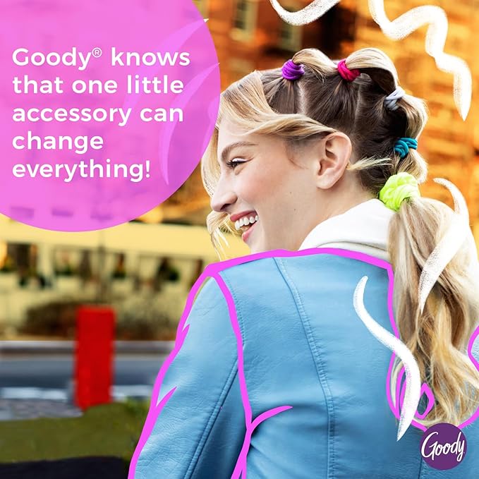 Goody Ouchless Sweater Hair Ties, 8 Ct Neutral Tones, Gentle, Secure & Damage-Free Elastic Bands for All Occasions, No Snag or Pull Styling Accessories for Women & Men, For Thick Hair
