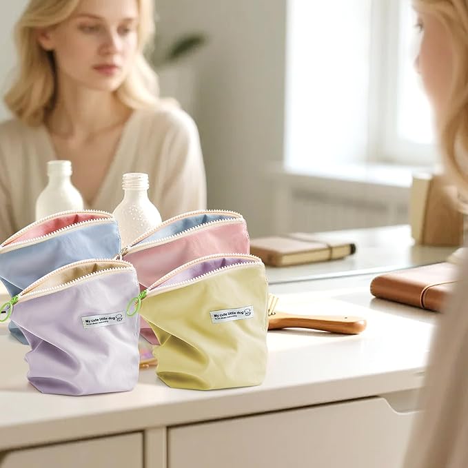 4 Pcs Period Bags for Teen Girls, Cute Sanitary Napkin Storage Bag, Discreet Menstrual Pouch, Mini Makeup Bag, Travel Toiletry Bags