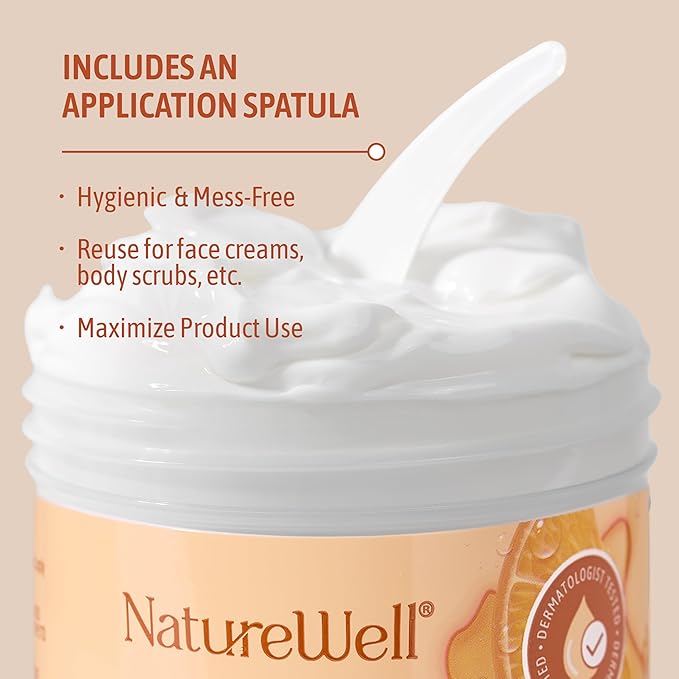 NATURE WELL Vitamin C Brightening Moisturizer Cream, Face & Body Lotion with Coconut Oil, Helps Improve Uneven Skin Tone & Dark Spots, Anti-Aging Lotion for Smooth Radiant Skin, 2 Pack (10 Oz Each)