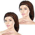 Mesh Rayon Knit Snood Hat Crochet Hair Wraps Sleep Cap Large Hair Cover Ornament Accessory
