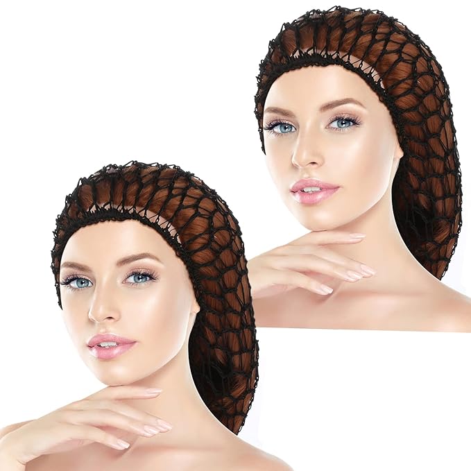 Mesh Rayon Knit Snood Hat Crochet Hair Wraps Sleep Cap Large Hair Cover Ornament Accessory