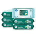 MED PRIDE Extra Soft XL Premoistened Disposable Adult Washcloths 8” X 12” Bath Wipes for Sensitive Skin with Aloe Vera, Case of 480 (80ct, Pack of 6)