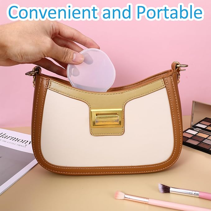 4PCS Plastic Cotton Square Holder, Cosmetic Cotton Pad Holder Portable Travel and Sealed Travel Cottons Rounds Holders Suitable for Makeup Remover Cottons Ball