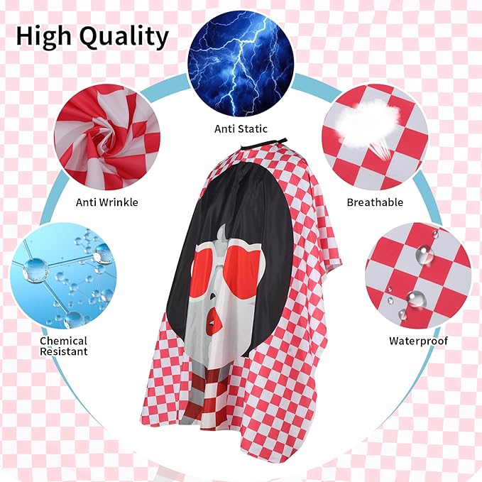 Professional Hair Cutting Cape(2 Pack), Salon Barber Cape with Adjustable Snap Closure