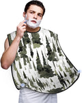 Yellow Flowers Butterflies Print Beard Bib Shaving Apron, Beard Hair Trimming Cape Gift For Dad