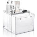 Disposable Facial Towels Storage Box - Acrylic Container Compatible With Clean Skin Club Clean Towel XL - Wall-Mounted Makeup Organizer With Drawer Valentine's Day Gifts