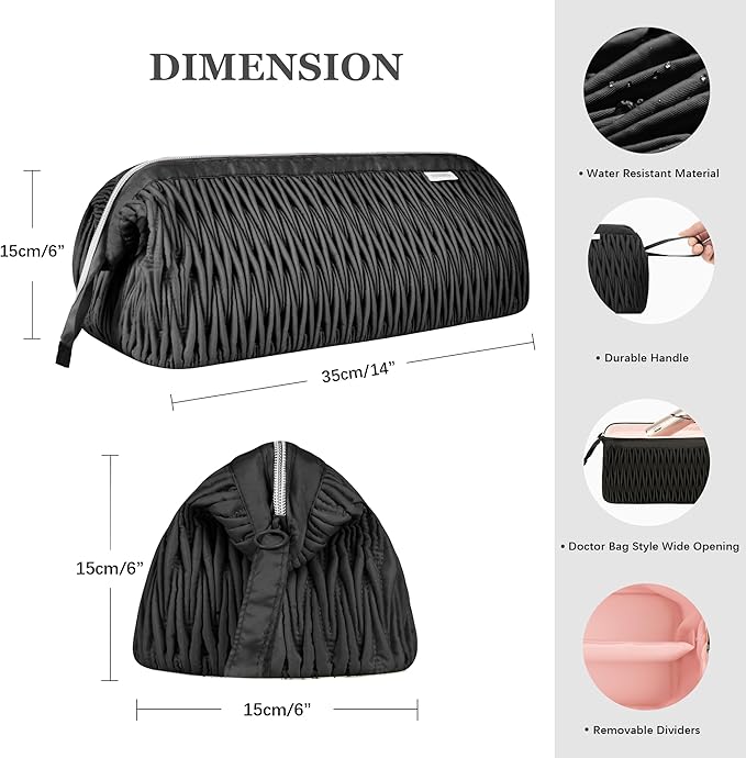 Leudes Dyson Airwrap Travel Case for Shark Hair Dryer Airstraight Flex Style Hair Attachment Tool Organizer Accessories Air Wrap Flat Curling Iron Carrying Case (Black)