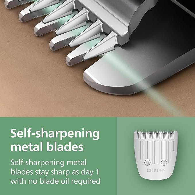 Norelco Philips All-in-One 3000 Series 13 in 1 Trimmer for Men, Beard Trimmer & Head Hair Clipper, Full Metal Self-Sharpening Blades & 8 Length Settings, MG3939/50