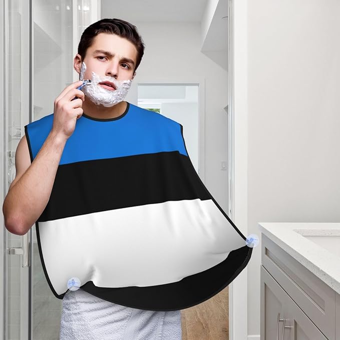 Flag Of Georgia Print Beard Bib Shaving Apron, Beard Hair Trimming Cape Gift For Dad